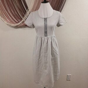 Roolee Striped Linen Dress Sz S